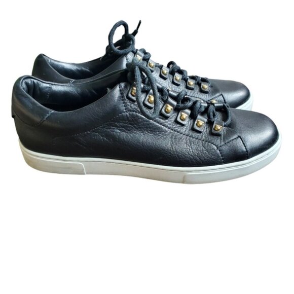 Salvatore Ferragamo Leather Lace Up Sneakers Size 7 - Picture 6 of 14